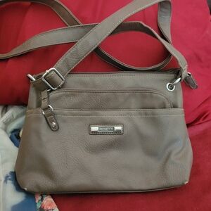 Rosetti Crossbody Bag Brown/Taupe color Faux Leather BX 5